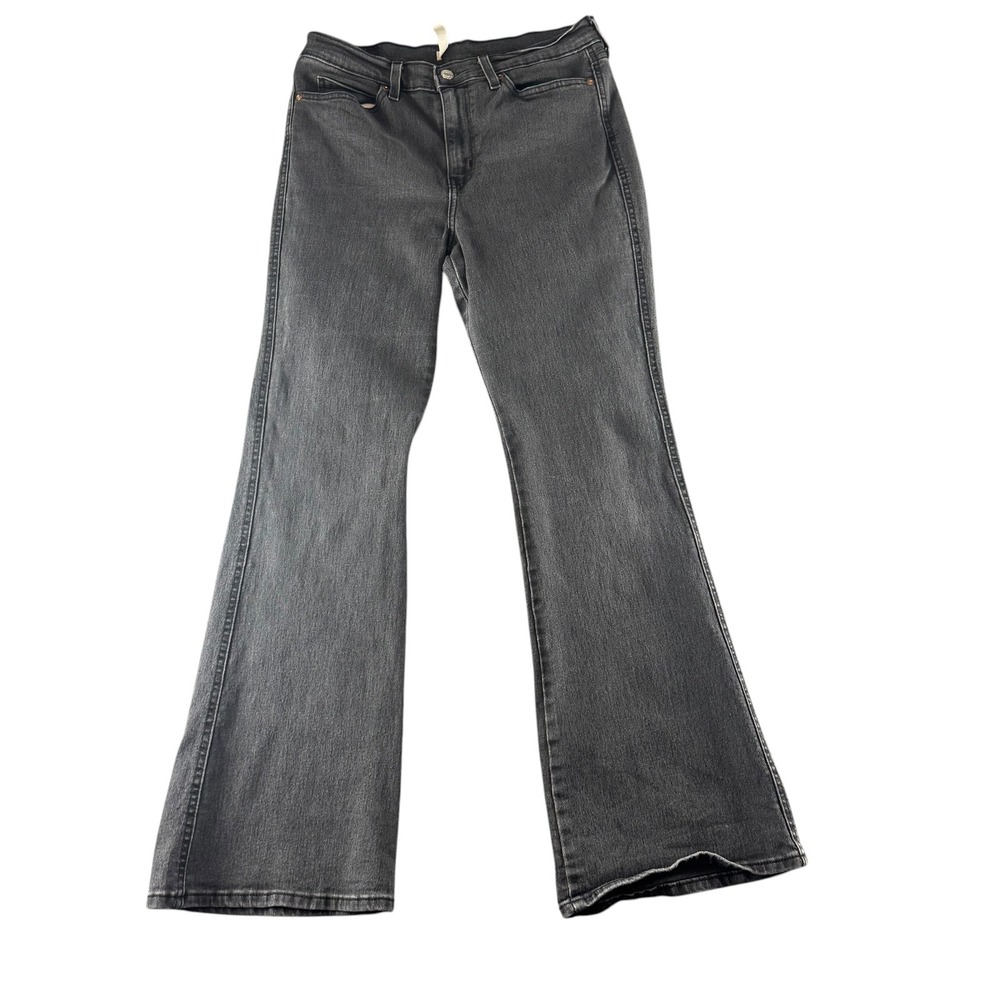 Signature by Levi Strauss Heritage High Rise Flare Jeans Black Wash Womens 30x30